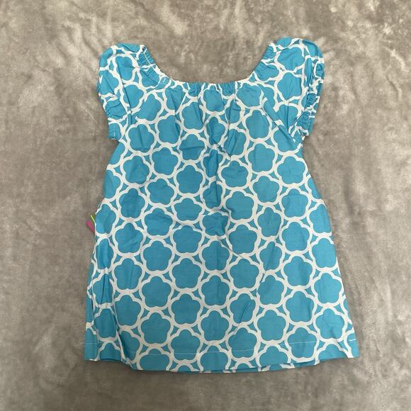 NEW Nursery Rhyme Play Girls 18M Dress & Bloomers Turquoise Lattice Elephant $26 - Picture 4 of 6
